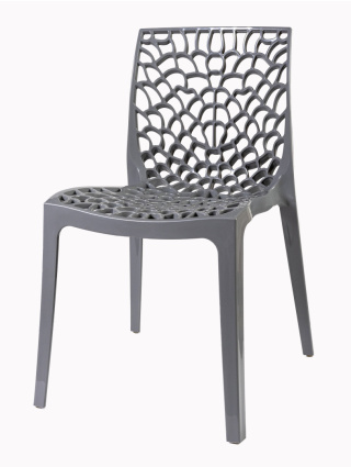 Krzesło Plastikowe Fracta Szare