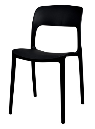 Krzesło plastikowe Mono Czarne