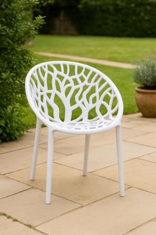 Krzesło plastikowe Gaia Białe