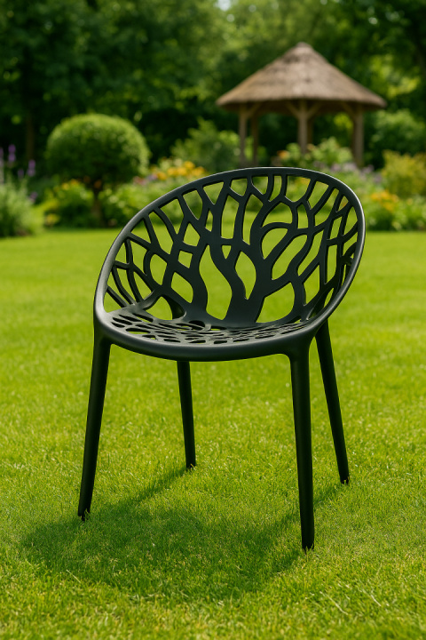 Krzesło plastikowe Gaia Czarne