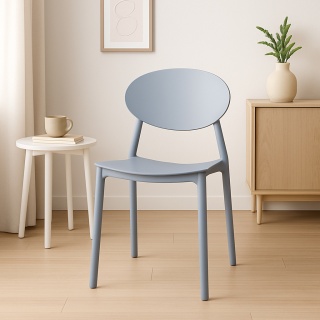 Krzesło plastikowe Luno Szare