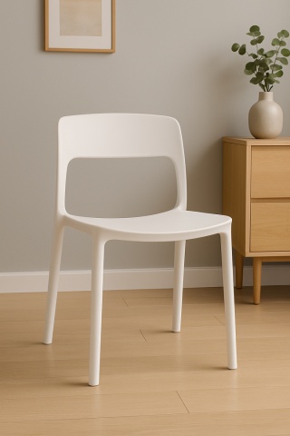 Krzesło plastikowe Mono Białe