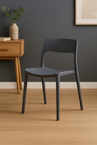 Krzesło plastikowe Mono Szare